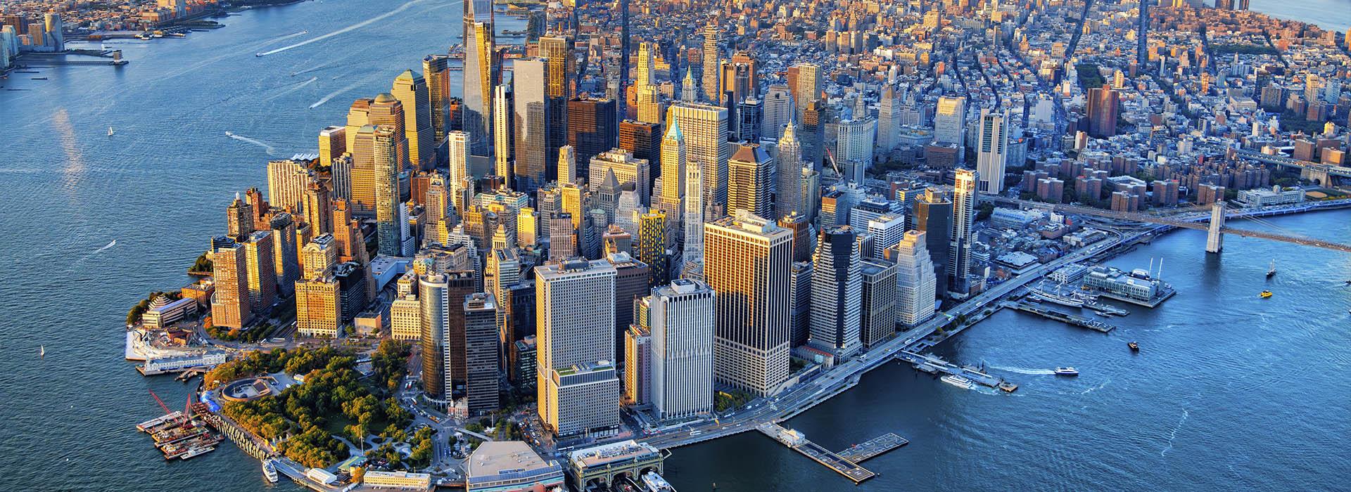 Bird's eye view of Manhattan